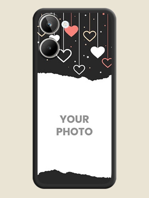 Custom Love Hangings with Splash Wave Picture on Space Black Custom Soft Matte Phone Back Cover - Realme 10 Pro 5G - alternate view