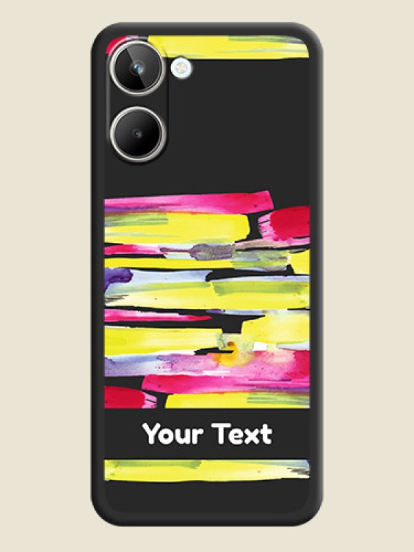 Custom Brush Coloured on Space Black Personalized Soft Matte Phone Covers - Realme 10 Pro 5G - alternate view