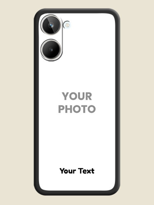 Custom Full Single Pic Upload With Text On Space Black Personalized Soft Matte Phone Covers -Realme 10 Pro 5G - alternate view