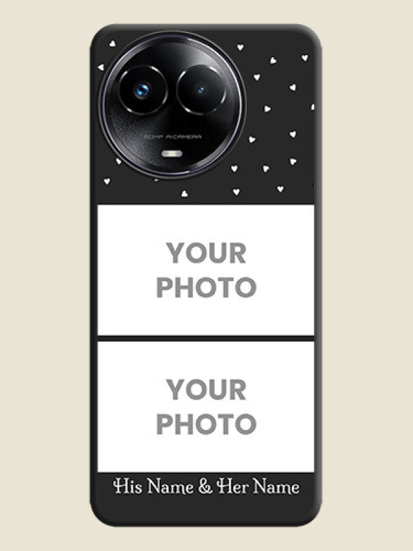 Custom Miniature Love Symbols with Name On Space Black Custom Soft Matte Mobile Back Cover - Realme 11 5G - alternate view