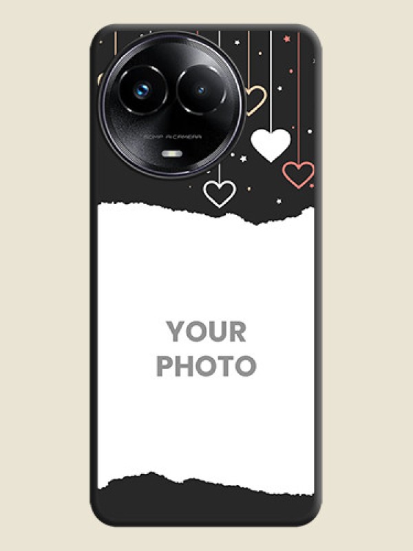 Custom Love Hangings with Splash Wave Picture On Space Black Custom Soft Matte Mobile Back Cover - Realme 11 5G - alternate view