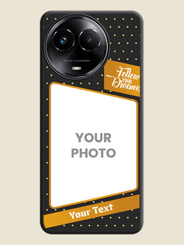 Custom Follow Your Dreams with White Dots On Space Black Custom Soft Matte Mobile Back Cover - Realme 11 5G - alternate view