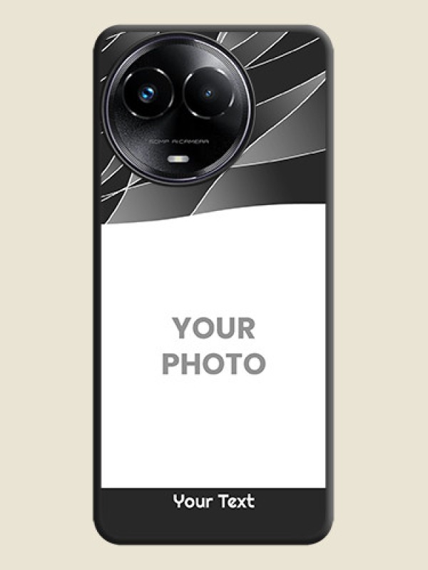 Custom Mixed Wave Lines on Photo On Space Black Custom Soft Matte Mobile Back Cover - Realme 11 5G - alternate view
