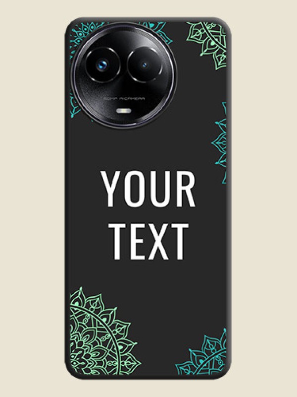 Custom Your Name with Floral Design On Space Black Custom Soft Matte Mobile Back Cover - Realme 11 5G - alternate view
