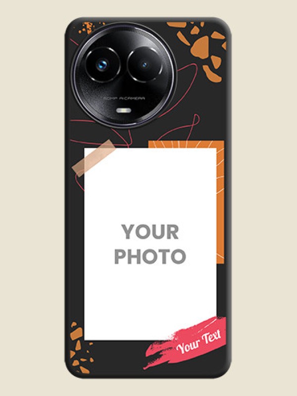Custom Orange Photo Frame On Space Black Custom Soft Matte Mobile Back Cover - Realme 11 5G - alternate view
