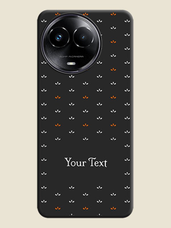 Custom Simple Pattern With Custom Text On Space Black Custom Soft Matte Mobile Back Cover - Realme 11 5G - alternate view