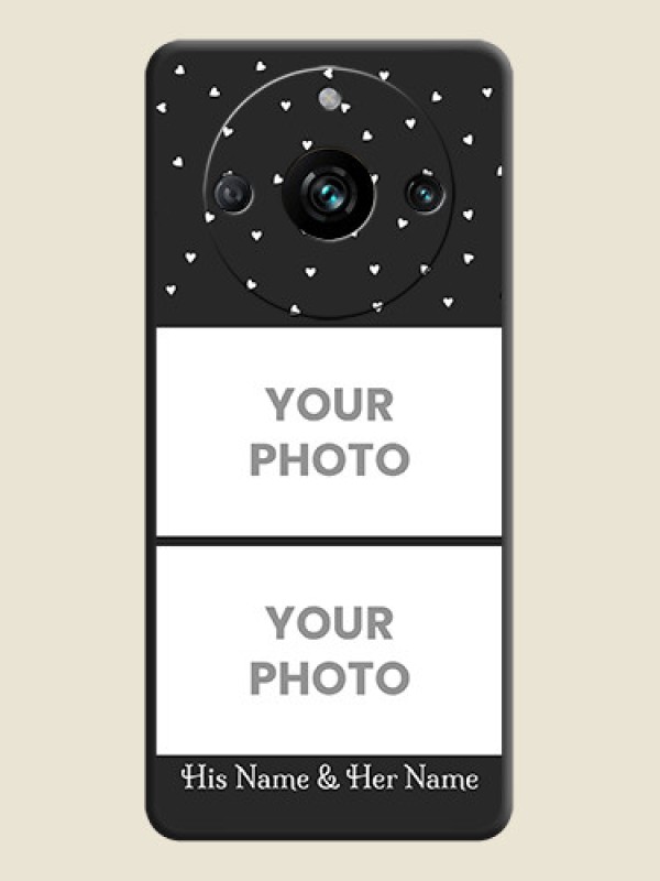 Custom Miniature Love Symbols with Name on Space Black Custom Soft Matte Back Cover - Realme 11 Pro 5G - alternate view