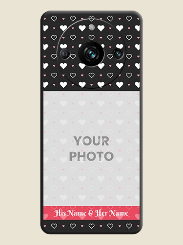 Custom White Color Love Symbols with Text Design - Photo on Space Black Soft Matte Phone Cover - Realme 11 Pro Plus 5G - alternate view
