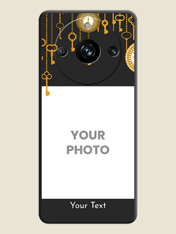 Custom Decorative Design with Text on Space Black Custom Soft Matte Back Cover - Realme 11 Pro Plus 5G - alternate view