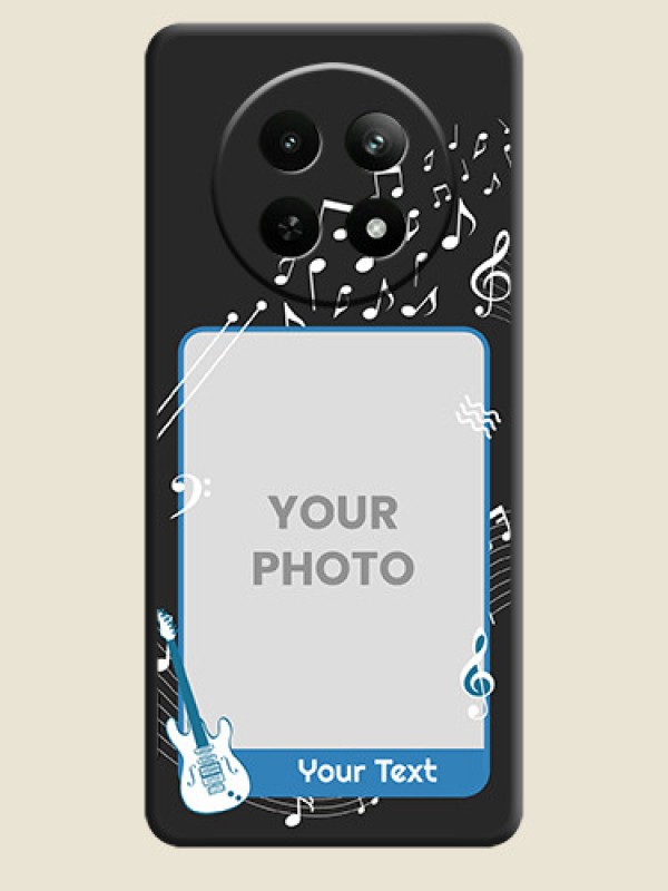 Custom Musical Theme Design with Text - Photo on Space Black Soft Matte Mobile Case - Realme 12 5G - alternate view