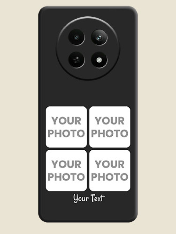 Custom Floral Art with 6 Image Holder - Photo on Space Black Soft Matte Mobile Case - Realme 12 5G - alternate view