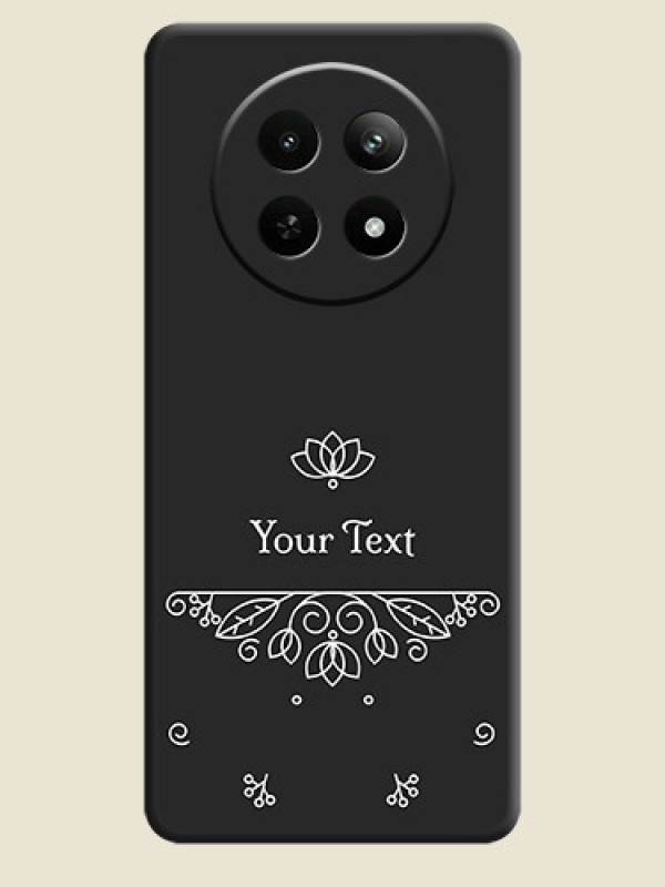 Custom Lotus Garden Custom Text On Space Black Personalized Soft Matte Phone Covers - Realme 12 5G - alternate view
