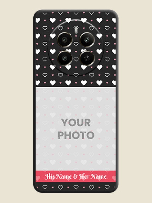 Custom White Color Love Symbols with Text Design - Photo on Space Black Soft Matte Phone Cover - Realme 12 Plus 5G - alternate view