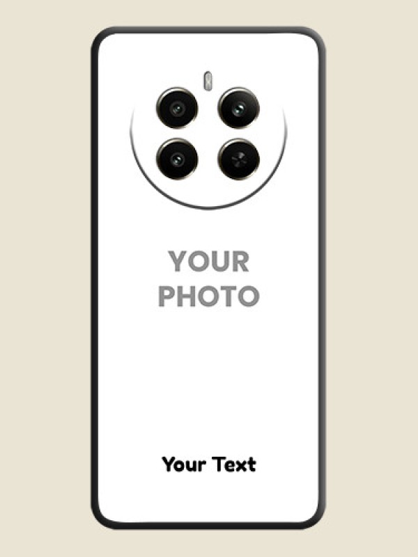 Custom Full Single Pic Upload With Text On Space Black Personalized Soft Matte Phone Covers - Realme 12 Plus 5G - alternate view