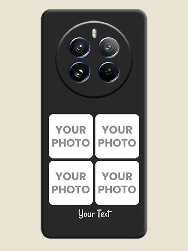 Custom Floral Art with 6 Image Holder - Photo on Space Black Soft Matte Mobile Case - Realme 12 Pro 5G - alternate view