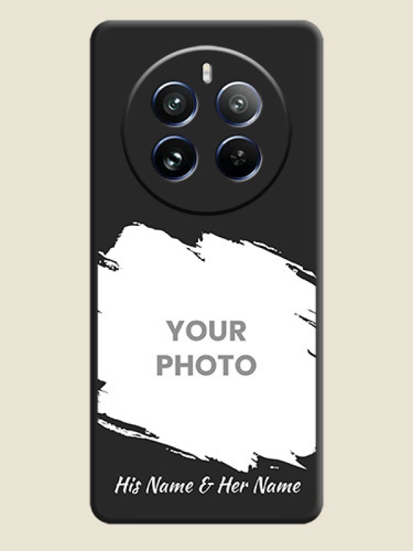 Custom Grunge Brush Strokes - Photo on Space Black Soft Matte Back Cover - Realme 12 Pro Plus 5G - alternate view
