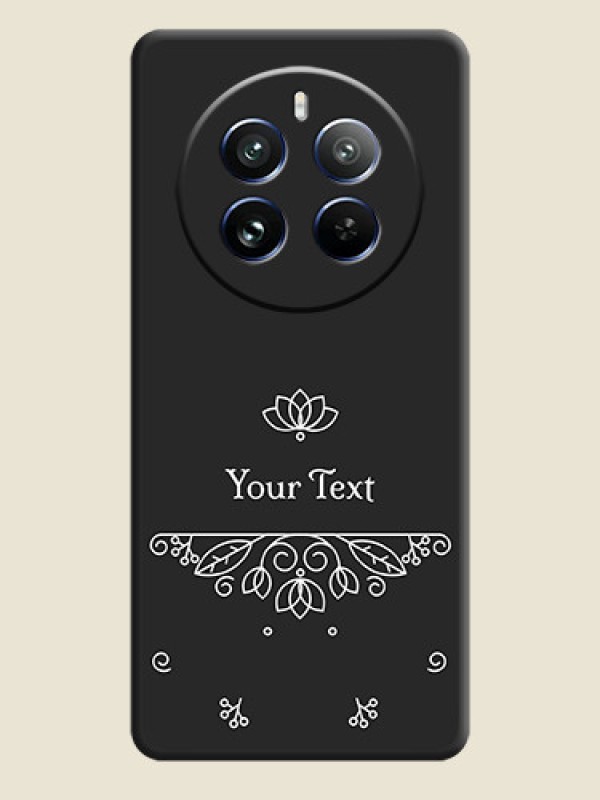 Custom Lotus Garden Custom Text On Space Black Personalized Soft Matte Phone Covers - Realme 12 Pro Plus 5G - alternate view
