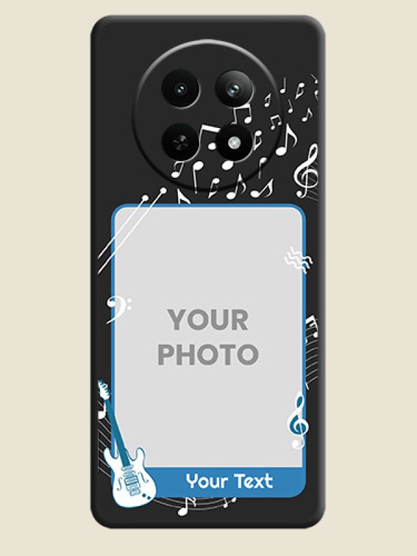 Custom Musical Theme Design with Text - Photo on Space Black Soft Matte Mobile Case - Realme 12X 5G - alternate view