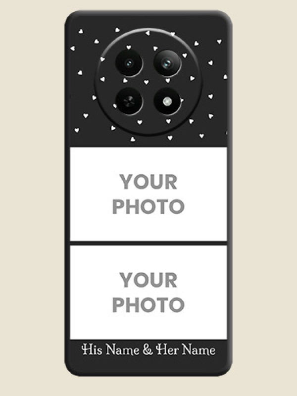 Custom Miniature Love Symbols with Name On Space Black Custom Soft Matte Mobile Back Cover - Realme 13 5G - alternate view