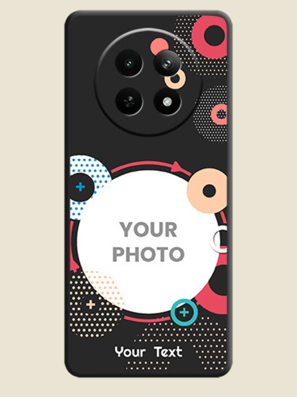 Custom Multicoloured Round Image On Space Black Custom Soft Matte Mobile Back Cover - Realme 13 5G - alternate view