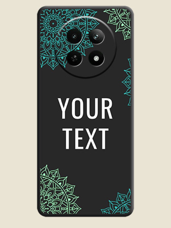 Custom Your Name with Floral Design On Space Black Custom Soft Matte Mobile Back Cover - Realme 13 5G - alternate view