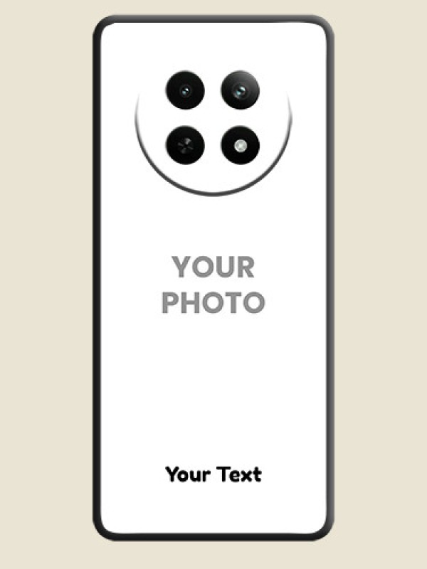 Custom Full Single Pic Upload With Text On Space Black Custom Soft Matte Mobile Back Cover - Realme 13 5G - alternate view