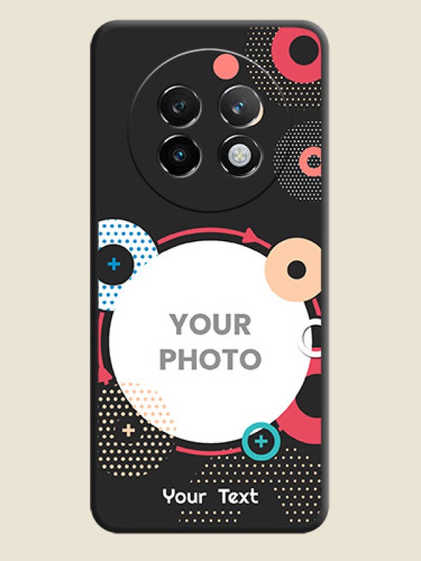 Custom Multicoloured Round Image On Space Black Custom Soft Matte Mobile Back Cover - Realme 13 Plus 5G - alternate view
