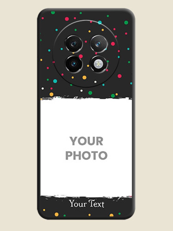Custom Multicolor Dotted Pattern with Text On Space Black Custom Soft Matte Mobile Back Cover - Realme 13 Plus 5G - alternate view