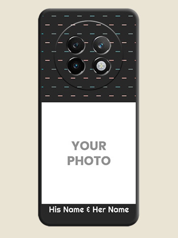 Custom Line Pattern Design with Text On Space Black Custom Soft Matte Mobile Back Cover - Realme 13 Plus 5G - alternate view
