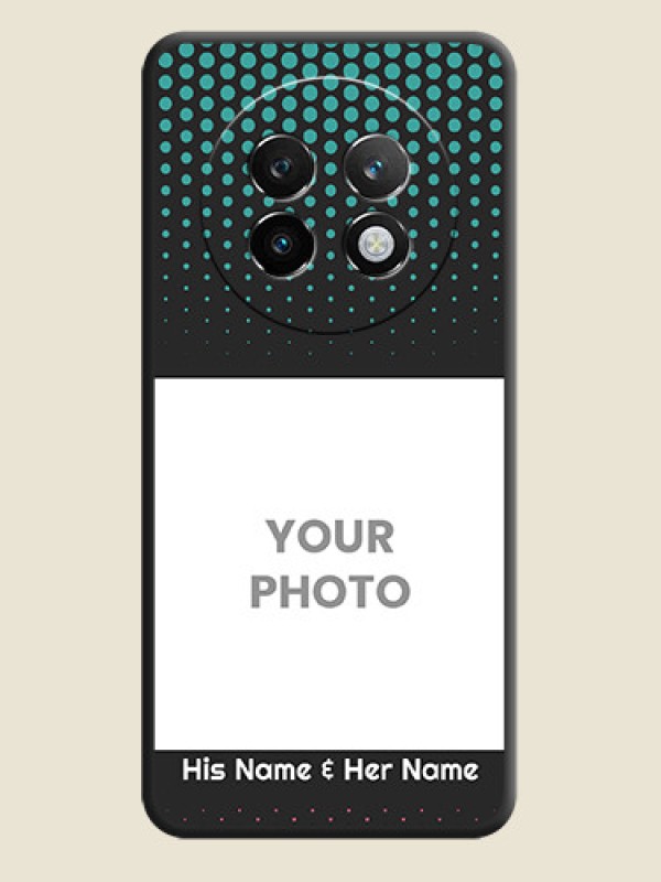 Custom Faded Dots with Grunge Photo Frame and Text On Space Black Custom Soft Matte Mobile Back Cover - Realme 13 Plus 5G - alternate view