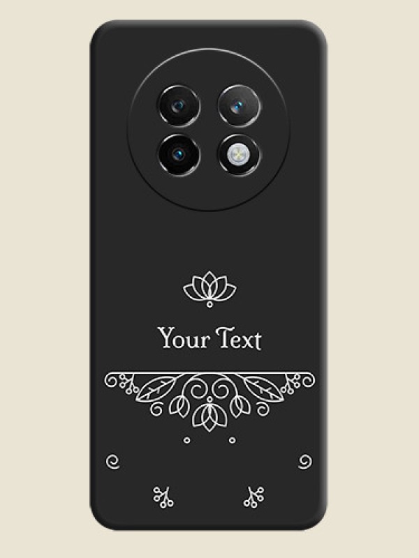 Custom Lotus Garden Custom Text On Space Black Custom Soft Matte Mobile Back Cover - Realme 13 Plus 5G - alternate view