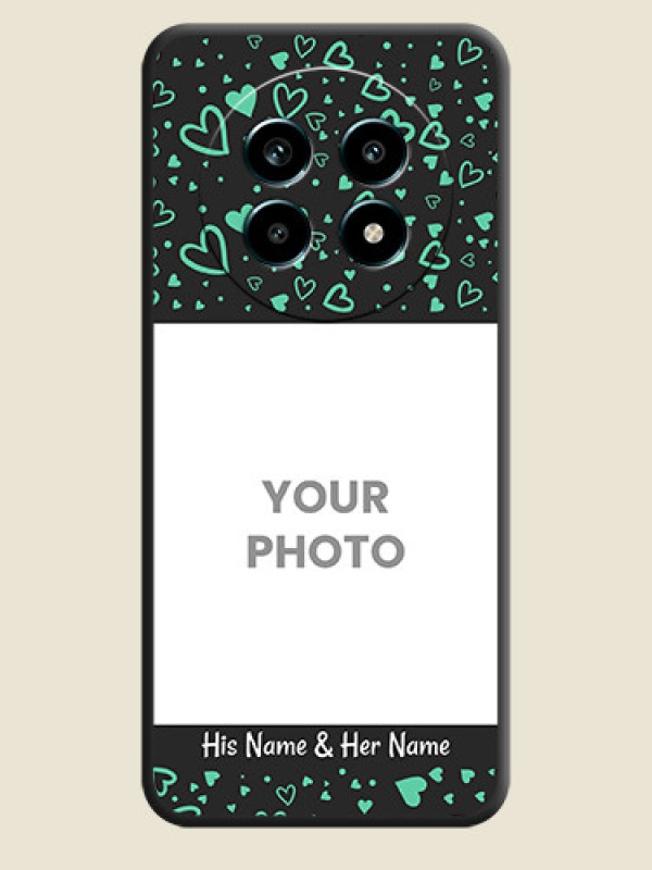 Custom Sea Green Indefinite Love Pattern on Photo On Space Black Custom Soft Matte Mobile Back Cover - Realme 13 Pro 5G - alternate view