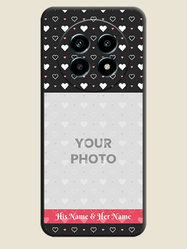 Custom White Color Love Symbols with Text Design on Photo On Space Black Custom Soft Matte Mobile Back Cover - Realme 13 Pro 5G - alternate view