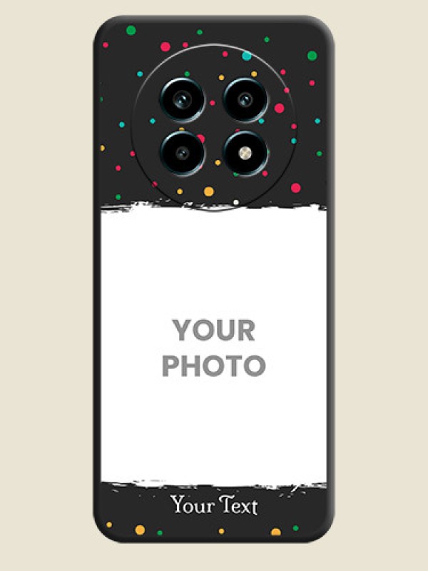 Custom Multicolor Dotted Pattern with Text On Space Black Custom Soft Matte Mobile Back Cover - Realme 13 Pro 5G - alternate view