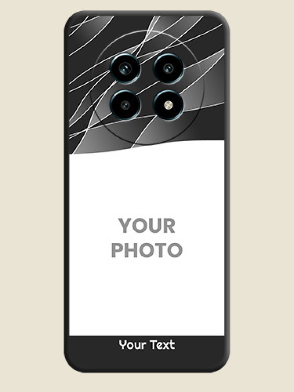 Custom Mixed Wave Lines on Photo On Space Black Custom Soft Matte Mobile Back Cover - Realme 13 Pro 5G - alternate view