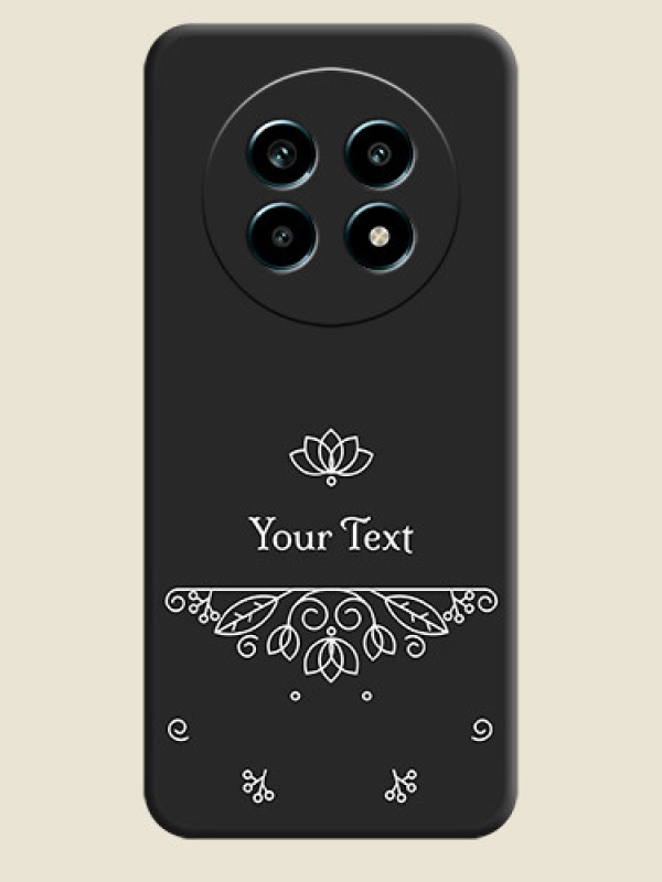 Custom Lotus Garden Custom Text On Space Black Custom Soft Matte Mobile Back Cover - Realme 13 Pro 5G - alternate view