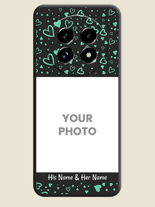 Custom Sea Green Indefinite Love Pattern on Photo On Space Black Custom Soft Matte Mobile Back Cover - Realme 13 Pro Plus 5G - alternate view