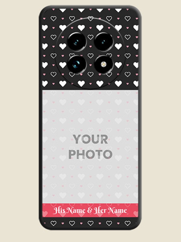 Custom White Color Love Symbols with Text Design on Photo On Space Black Custom Soft Matte Mobile Back Cover - Realme 13 Pro Plus 5G - alternate view