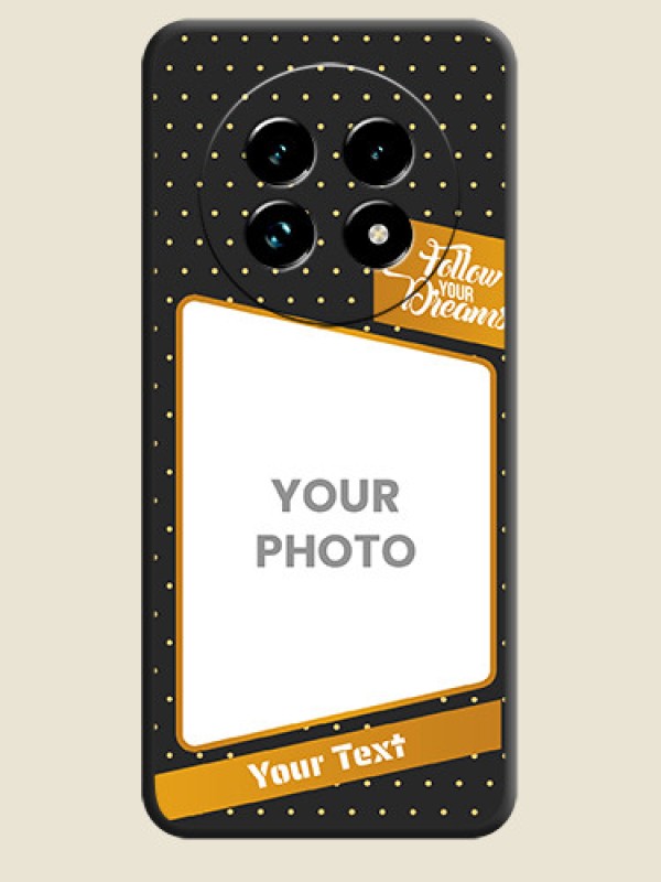 Custom Follow Your Dreams with White Dots On Space Black Custom Soft Matte Mobile Back Cover - Realme 13 Pro Plus 5G - alternate view