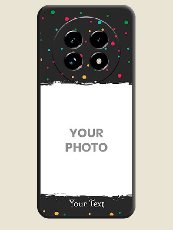 Custom Multicolor Dotted Pattern with Text On Space Black Custom Soft Matte Mobile Back Cover - Realme 13 Pro Plus 5G - alternate view