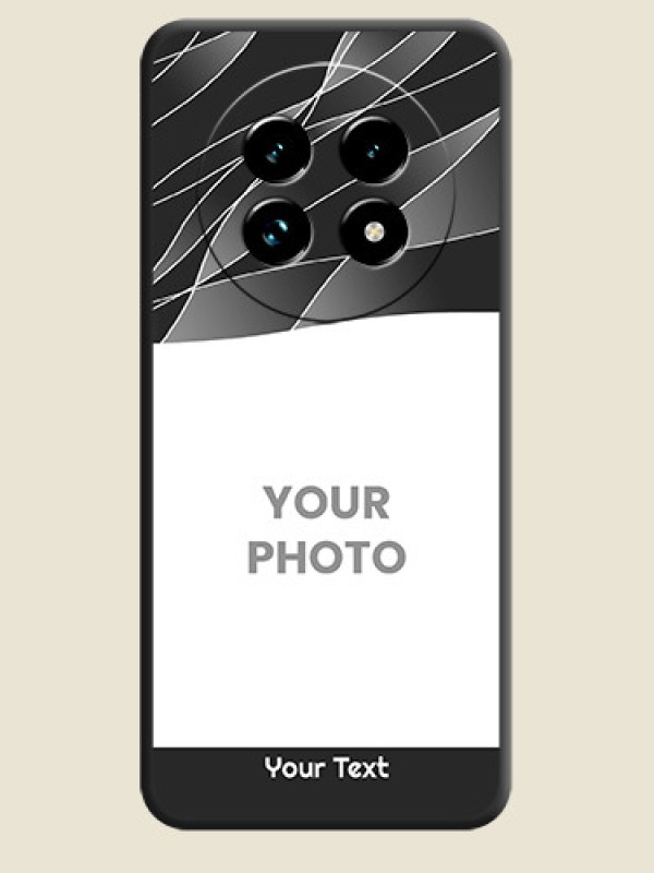 Custom Mixed Wave Lines on Photo On Space Black Custom Soft Matte Mobile Back Cover - Realme 13 Pro Plus 5G - alternate view