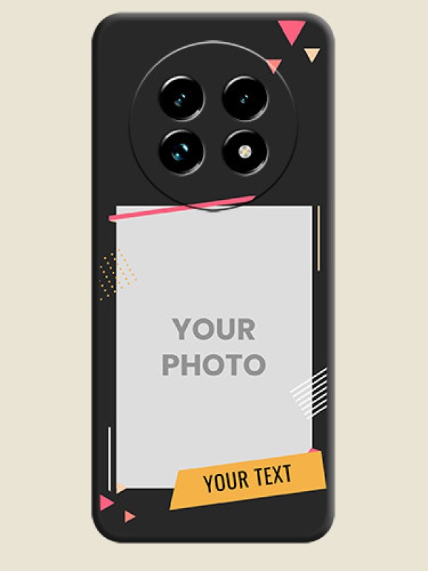Custom Photo Frame with Triangle Small Dots on Photo On Space Black Custom Soft Matte Mobile Back Cover - Realme 13 Pro Plus 5G - alternate view