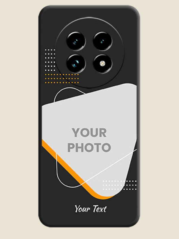 Custom Yellow Triangle on Photo On Space Black Custom Soft Matte Mobile Back Cover - Realme 13 Pro Plus 5G - alternate view