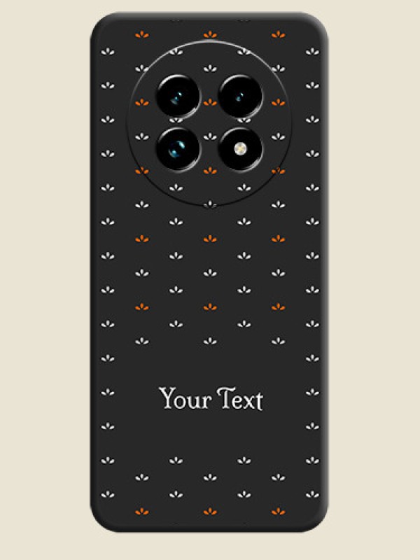 Custom Simple Pattern With Custom Text On Space Black Custom Soft Matte Mobile Back Cover - Realme 13 Pro Plus 5G - alternate view