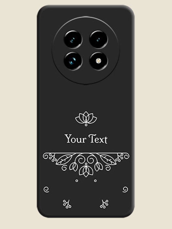 Custom Lotus Garden Custom Text On Space Black Custom Soft Matte Mobile Back Cover - Realme 13 Pro Plus 5G - alternate view