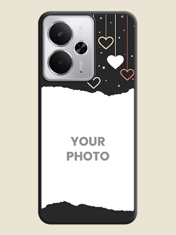 Custom Love Hangings with Splash Wave Picture On Space Black Custom Soft Matte Mobile Back Cover - Realme 14 5G - alternate view