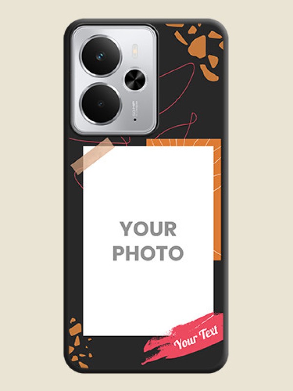 Custom Orange Photo Frame On Space Black Custom Soft Matte Mobile Back Cover - Realme 14 5G - alternate view