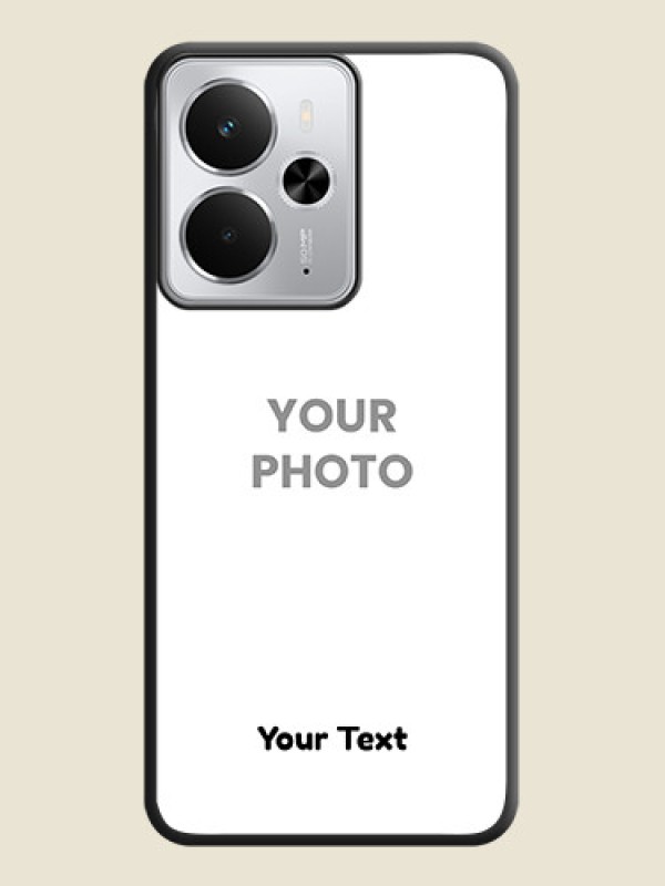Custom Full Single Pic Upload With Text On Space Black Custom Soft Matte Mobile Back Cover - Realme 14 5G - alternate view
