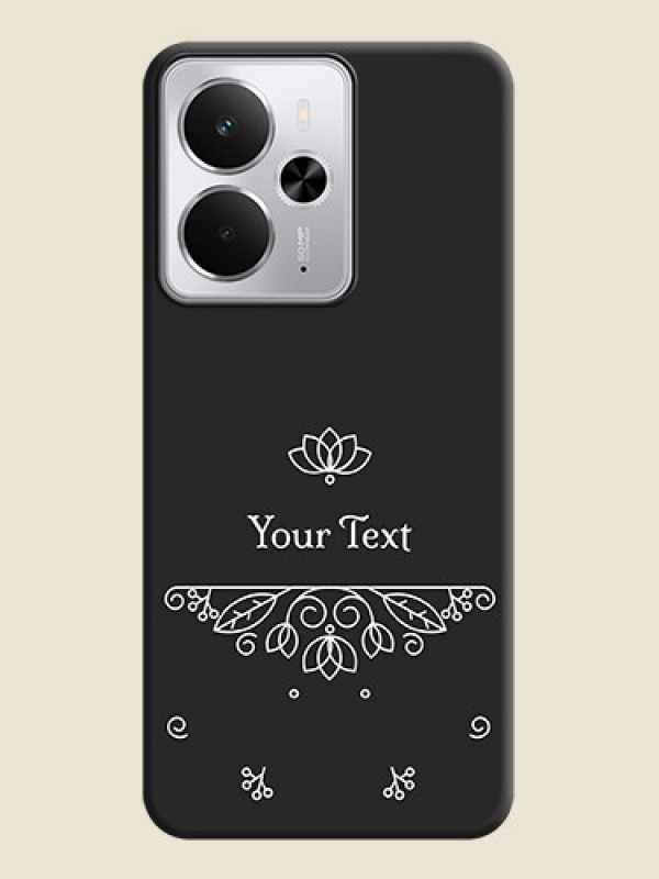 Custom Lotus Garden Custom Text On Space Black Custom Soft Matte Mobile Back Cover - Realme 14 5G - alternate view