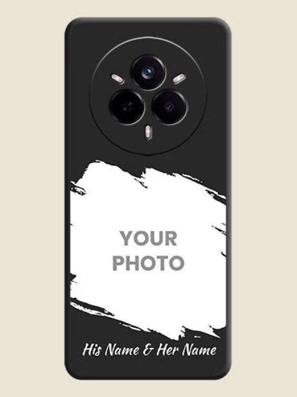 Custom Grunge Brush Strokes on Photo On Space Black Custom Soft Matte Mobile Back Cover - Realme 14 Pro 5G - alternate view